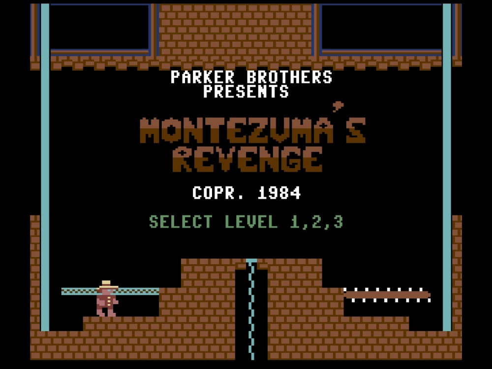 Title Screen of Montezuma's Revenge for Commodore 64